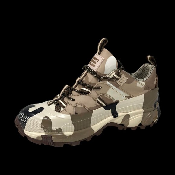 NWB Men's BURBERRY MF Arthur M Story 157 Sneaker, Size 8.5 US, 41.5, Brown Camo - Picture 2 of 6